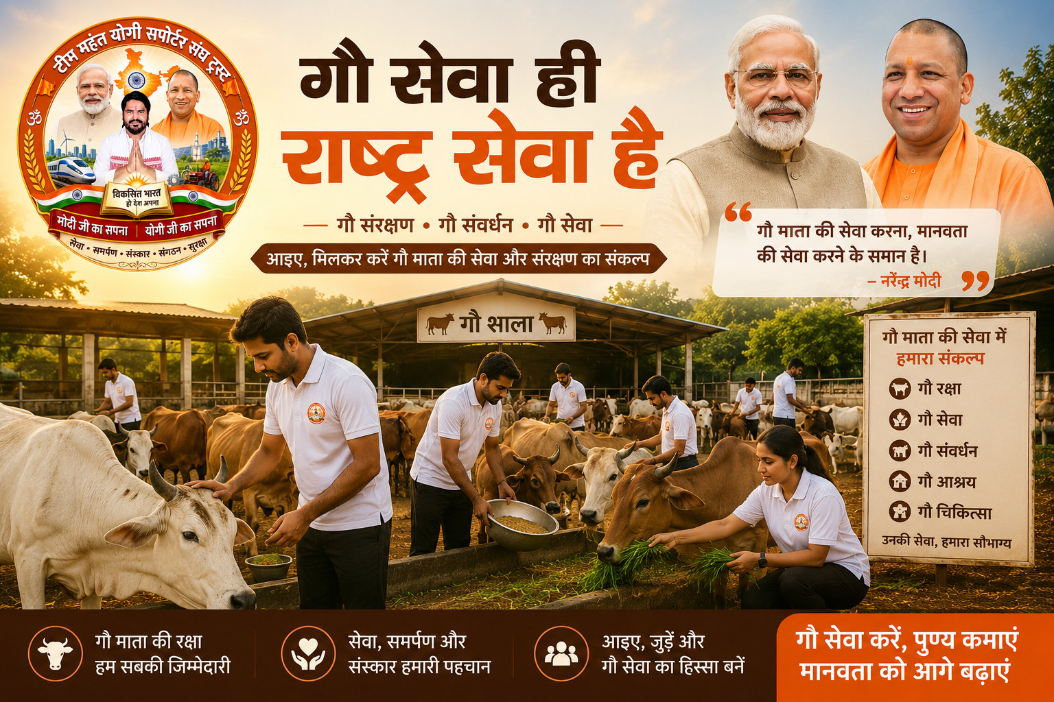 गौ माता को राष्ट्रमाता का सम्मान दिलाने हेतु जनजागरण अभियान आयोजित